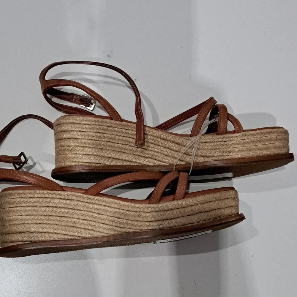Antonio Melani Hazelle Strappy Platform Wedge Espadrille Sandals - Picture 6 of 7